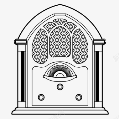 太极标志收音机音乐调谐器电台图标图标