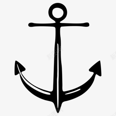 帆船锚航海海军图标图标