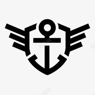少先队徽章海军司令部徽章锚盾图标图标