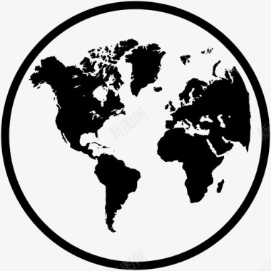 世界地图地球全球图标图标