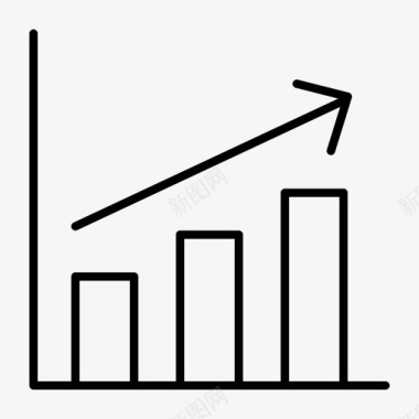 条形数据图条形图箭头业务图标图标