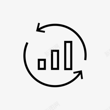 表盘刻度分析条形图通货膨胀图标图标