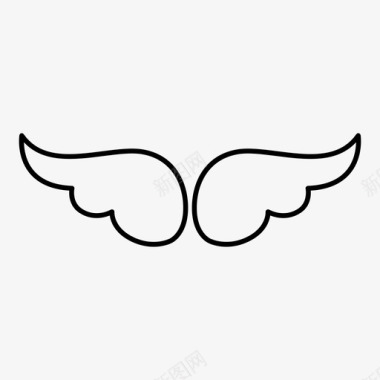 天使与魔鬼翅膀天使鸟图标图标