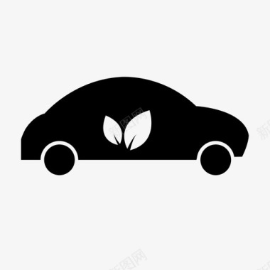 绿色PNG绿色汽车电动汽车环保图标图标