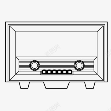 电台收音师收音机音乐调谐器电台图标图标