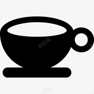 茶杯在酒店里装满了图标图标