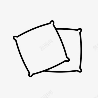 家具和家居抱枕靠垫装饰图标图标