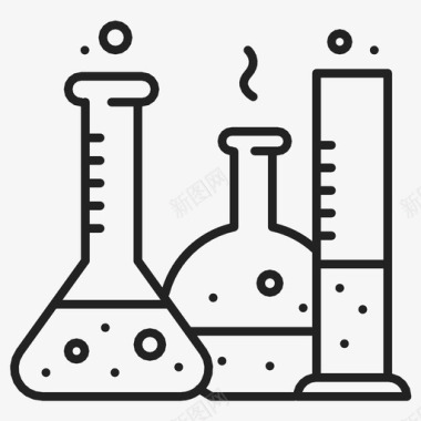 烧杯科学烧杯化学图标图标