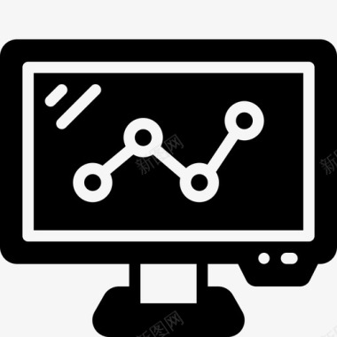 电脑小报图监控图电脑办公室图标图标