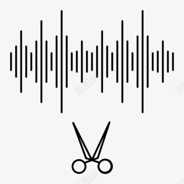 波形切断声音音频微调图标图标