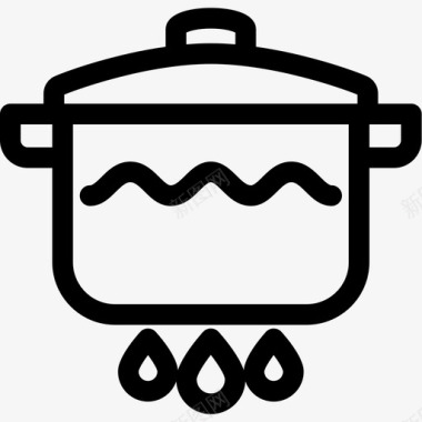 煮锅火锅厨房图标图标