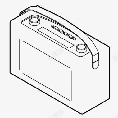 复古素材收音机音乐调谐器电台图标图标