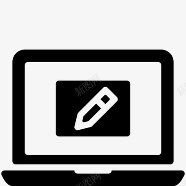 编辑笔记本电脑电脑功能图标图标