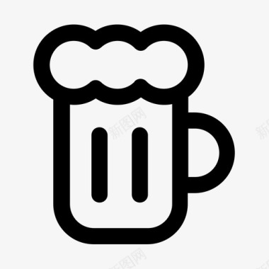 啤酒杯饮料酒吧图标图标