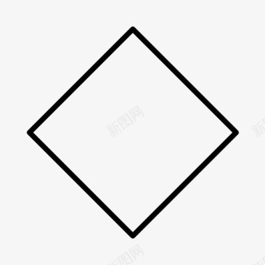 菱形二维几何图标图标
