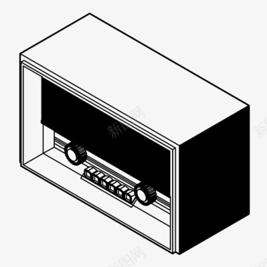无线电调谐器收音机音乐调谐器电台图标图标