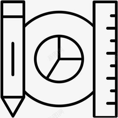 测量标尺原型铅笔派图标图标