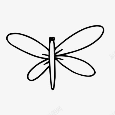 蜻蜓涂鸦花园图标图标
