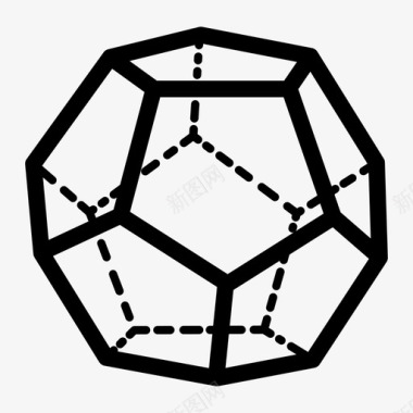 占比分析复杂性分析性十二面体图标图标
