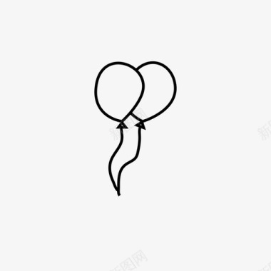 气球生日孩子图标图标