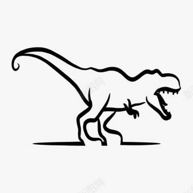 霸王龙动物恐龙图标图标