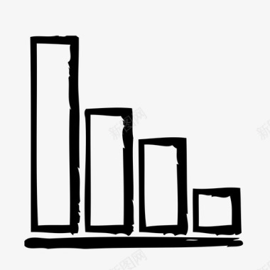 办公插图柱状图信息图办公室图标图标