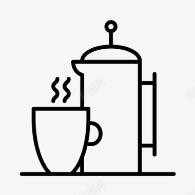早起的人早餐咖啡图标图标