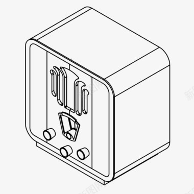 复古眼镜收音机音乐调谐器电台图标图标