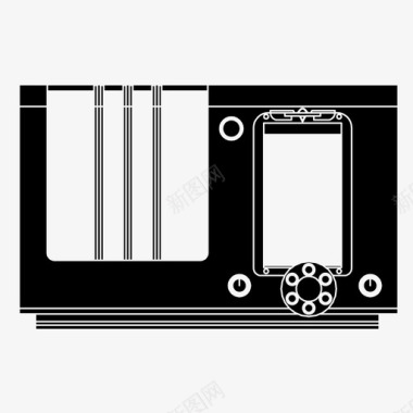 复古电脑收音机音乐调谐器电台图标图标