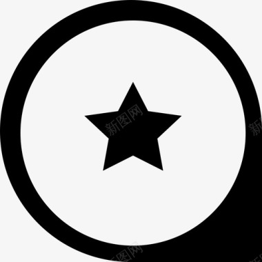 星星圆圈圆圈里的图标图标