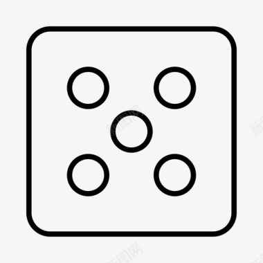 骰子棋盘游戏方块图标图标