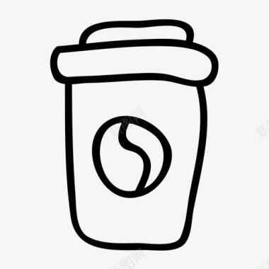 咖啡咖啡杯一次性杯子图标图标