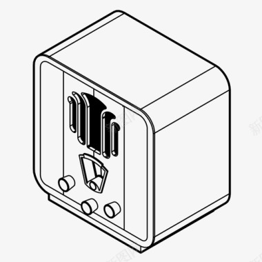 电台收音师收音机音乐调谐器电台图标图标