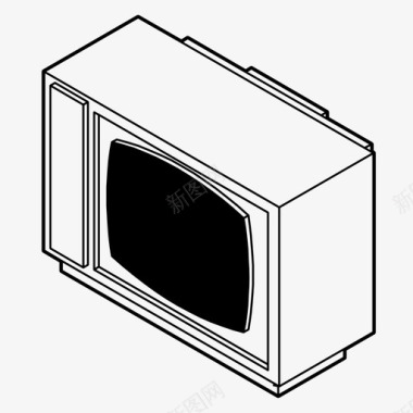 可打电话的手表电视娱乐监视器图标图标