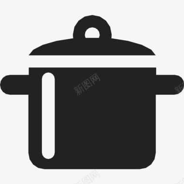 烹调用的锅吃的热的图标图标