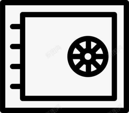 木质保险箱钱箱经济学金融学图标图标