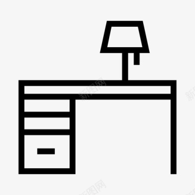 书桌室内桌子图标图标