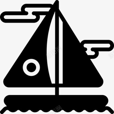 帆船假日假期图标图标