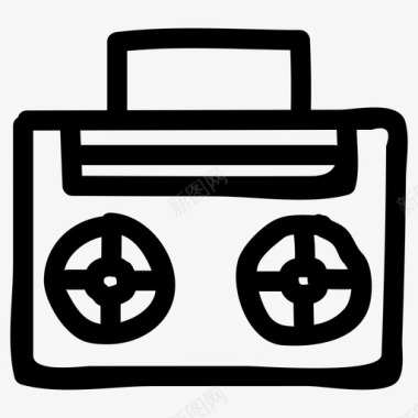 音箱音箱盒式磁带音乐图标图标