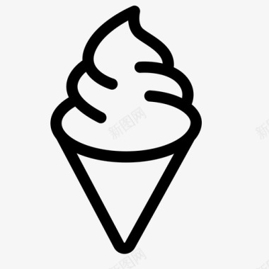 冰淇淋蛋卷软装图标图标
