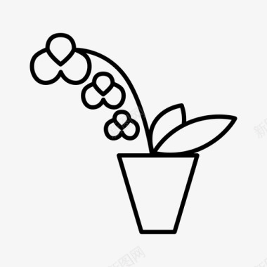 兰花生物植物图标图标