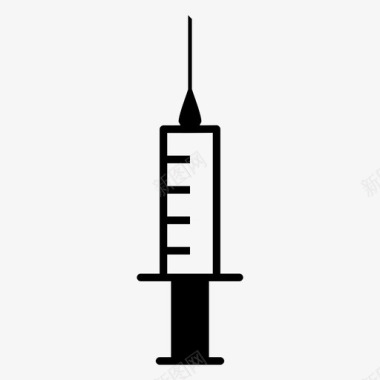 疫苗接种注射器健康保健图标图标