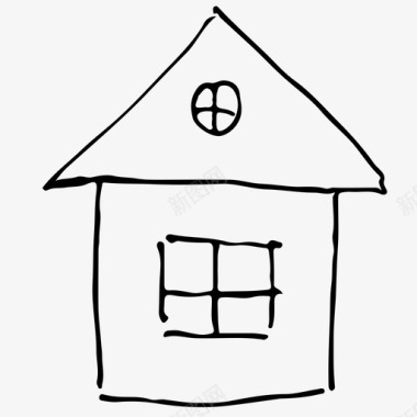 房子手绘家图标图标