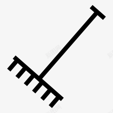 金属匕首耙农业花园图标图标