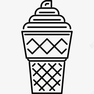冰淇淋咖啡馆食物图标图标
