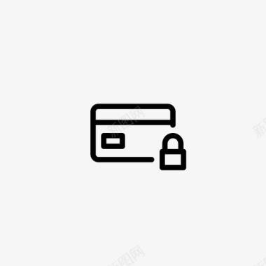 信用卡信用卡锁信用卡安全图标图标
