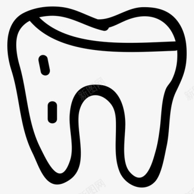 损伤牙线医疗图标图标
