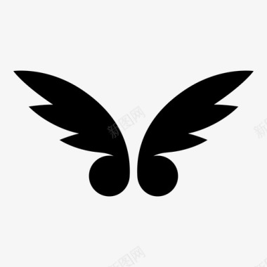 天使与魔鬼翅膀天使鸟图标图标