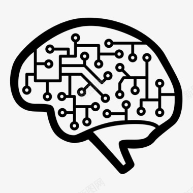 脑技术工程学神经科学图标图标