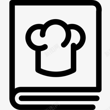 烹饪食谱书烹饪菜单图标图标